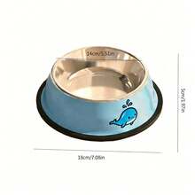 不锈钢宠物碗，防滑可叠放式食物和水碗，适用于小型/中型/大型犬猫及幼犬 - 大號 - 查看 2