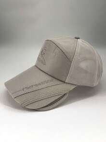 1pc Summer Retractable Brim Baseball Cap, Sun Protection, Unisex Korean Style Wide Brim Sun Hat - A - View 14