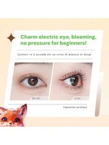 120片/盒眼线印章贴纸，自然持久，适合新手，单次按压即可防水防汗，可调节眼线贴纸，化妆，价格实惠，房间装饰，梳妆台，旅行，卧室，化妆配件，圣诞礼物，化妆品，化妆工具，礼物，女士礼物，圣诞礼物 - 黑色 - 查看 6