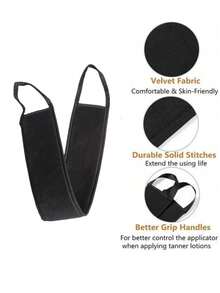 1/2/3 Pcs Reusable Body & Face Tanning Gloves, Double-Sided Lotion Applicator, Washable Back Scrubber Gloves, Super Soft No Streak - Random Lanyard Style - Multicolor - View 3