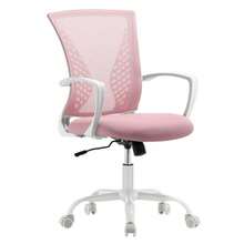 SONGMICS Silla de Malla Silla de Oficina Giratoria Función de inclinación Respaldo y Asiento de Malla Altura Ajustable Rosa Jalea MOBN022R02 - Rosa Jalea - Ver 8