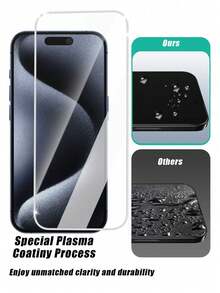 Comfort Fit Tempered Glass Screen Protector 3pcs Silver Shiny Frame High-Definition Made Of High-Clarity Transparent Material Natural And Soft Light Transmission No Change To Original Screen Display Effect Clear And Comfortable Viewing Good Scratch Resistance For Daily Use Smooth Edges Won't Hurt Hands Suitable For Daily Video Watching Spring Gift - Clear - View 5