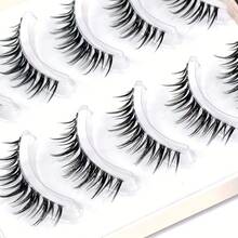 10片/套，浓密自然的假睫毛，纤长卷翘设计，适合初学者，可重复使用。 - 濃密款 - 查看 7