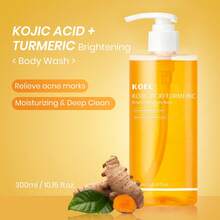 KOEC Kojic Acid Turmeric Brightening Body Wash, Even Out Tone, Radiance, Moisturizing Exfoliating Shower Gel For Women & Men - KOJIC ACID TURMERIC - View 2