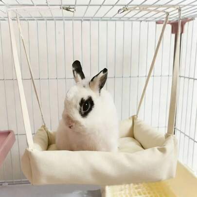 Soft & Cozy Rabbit Bed, Small Pet Hammock, Hamster Guinea Pig Cage Hanging Bed, Removable Pillow Nest, Pet Supplies