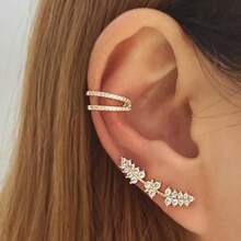 Bohemian NO Piercing Crystal Rhinestone Ear Cuff Earrings For Women Wrap Stud Clip Earrings Girl Earrings Jewelry - Multicolor - View 8