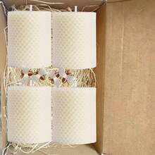 2 pièces/4 pièces Set de bougies de cire d'abeille faites à la main sur le thème des abeilles. Bougies décoratives pour la maison, la table, les fêtes, les anniversaires, les événements familiaux. Idéal comme cadeau de festival pour la Saint-Valentin, la Fête des Mères, la saison des cerisiers en fleurs. Crée une atmosphère chaleureuse et romantique à la maison - Multicolore - Voir 14