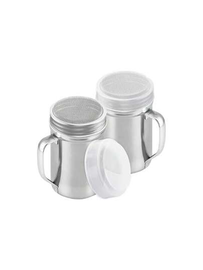 1pc Stainless Steel Powder Shaker With Mesh Holes, Pepper Grinder, Fancy Coffee Powder Dispenser