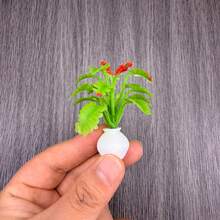 22 estilos de plantas en maceta decorativas en miniatura para casa de muñecas, plantas verdes realistas a escala 1:12 1:6 para casa de muñecas, suculentas, camas de flores, jarrones, accesorios decorativos para cocina, dormitorio, sala de estar, baño y jardín de la casa de muñecas - Multicolor - Ver 26