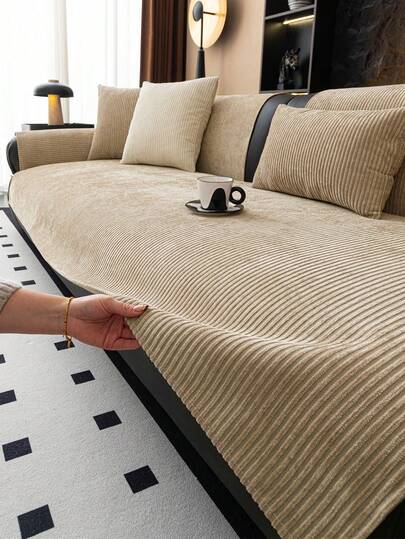 1pc All-Season Sofa Cushion Cover Modern Minimalist Sofa Blanket Thicken Anti-Slip Sofa Slipcovers For Living Room Bedroom Outdoor Sofa Cover Pet Stain Prevention 4-Season Sofa Seat Cushion Cover For L-Shaped Single Seat Recliner And 1/2/3/4 Seater Sofas Pet-Friendly Protective Cover New Decorations For Spring And Summer Homes