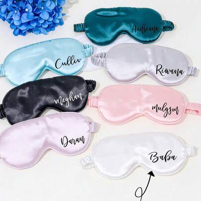Customized Satin Sleep Mask - Personalized Bridesmaid Gift, Wedding Party, Customized Mask, Satin Sleep Mask, Bridesmaid Party Favors, Personalized Wedding Gift, Bridal Party Sleep Mask, Bachelorette Party Favors, Women's Gift, Personalized Name Mask, Travel Mask, Customized Name Mask, Bridal Party Favors, Women's Sleep Mask, Bachelorette Party Favors