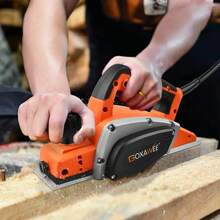 Cepilladora Eléctrica de Madera Goxawee 1050W 18000 Rpm, Corte Ajustable 0-2mm x 82mm, Lijado Desbaste Pulido, Portátil para Carpintería DIY, Compatible con Cuchillas G5289 + Accesorios Completos - Tipo de Enchufe B USA (110-127V) - Ver 7