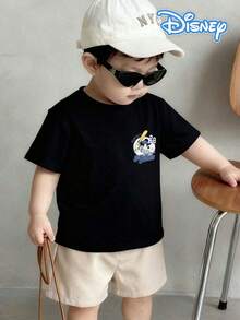 Disney-A Must-Have For Energetic And Cute Children! Mickey Mouse Joint Baseball T-Shirt No. 28 Number+PERFECT Slogan Versatile For Daily Use - màu đen - Xem 2