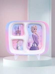 1pc Disney Cartoon Three Compartment Plate, Family Dinner, Birthday Party Plate, Easy To Carry Outdoor Melamine Tableware - Multicolor - View 8