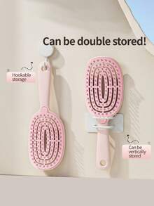 Detangling Self Cleaning Hair Brush Wet And Dry Curved Vent Massage Square Paddle Detangle Hair Brush For Curly Hair Brush Detangling Brush - Multicolor - View 8