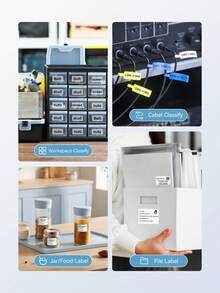 Niimbot B1 便携式热敏标签打印机，迷你口袋打印机，移动蓝牙口袋标签价格标签机 - 彩色 - 查看 6