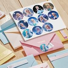 500pcs/Roll Stickers, 11 Patterns, Cute Cartoon Princess Sticker Roll - Decorative Cartoon Tape, Themed Design, Soft Pastel Tones, Waterproof Cute Stickers, DIY Decor For Notebooks, Phones, Luggage, Laptops, Fridges, Bicycles, Cute Gift, Suitable For Crafts, Gift Wrapping, Phone & Mug Decoration, Birthday Themes And DIY Projects, Fun Gift Scrapbook Supplies Stationery Funny Stickers - Multicolor - View 4