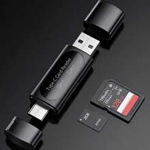 4-In-1 Mini SD Card Reader - Dual Card Slots, Type-C/USB-A Adapter Compatible With Computers, , Tablets | Compact, Batteryless, Memory Card Expansion - View 6