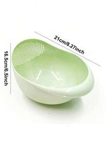 1 pieza Lavadora de arroz multifuncional, Cesta de verduras, Cesta de secado por goteo, Colador de lavado de arroz para el hogar, Cuenco de lavado, Herramienta mágica - M - Ver 11