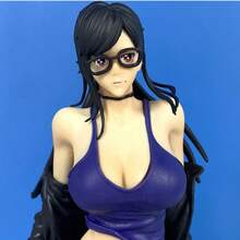 高品质动漫人物收藏雕像，配有锤子 - 紫色头发，黑色服装和眼镜，是动漫迷理想的圣诞节和生日礼物。 - 彩色 - 查看 4