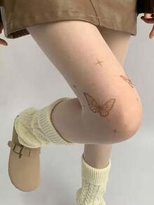 3 Pairs Thigh High Stockings With Bowknot, Fishnet, Lace Trim, Black Sheer Tights, Fashion Outfit For Daily Wear, Outing, Nightclub - Multicolor - View 8