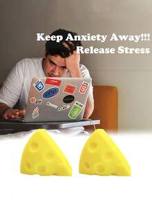 奶酪挤压玩具 减压玩具 手持桌面玩具 感官解压玩具 采用超弹力挤压材料制成，有效缓解焦虑 适合男女老少 家庭聚会 节日派对 作为节日礼物 派对小礼品 课堂奖励 解压玩具 - 彩色 - 查看 6