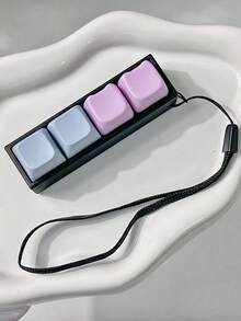 EIGIIS 1 pieza Llavero de teclado de moda - Hecho de material de PVC/Nailon, Adecuado para bolsos y mochilas, Haz clic para liberar el llavero, Regalo perfecto para vacaciones - Multicolor - Ver 10