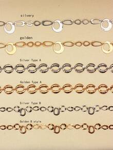 1pc Women's Bohemian Exaggerated Metal Style Belt - Multicolor - View 7