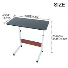 Height Adjustable Laptop Desk, Portable Sit-Stand Desk With Wheels For Home Office & Bed Use - Multicolor - View 7