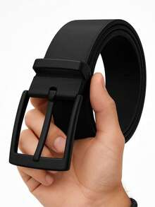 Men's Black Belt Formal Casual Adjustable Strap With Removable Buckle Minimalist Modern - màu đen - Xem 7