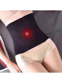 无缝女士束腰带，超紧身压缩腰部塑形器，透气腰带，适合长时间坐着和健身瑜伽运动 - 黑色1pc - 查看 3