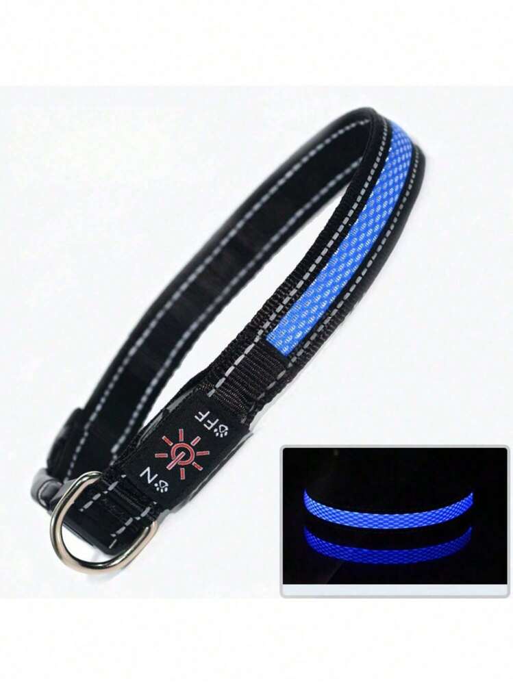 LED Light-Up Dog Collar: Rechargeable Waterproof Safety Collar For Nighttime Walks - Glow-In-The-Dark Pet Accessory - Best Neon Light-Up USB Attachment - Multicolor - View 13