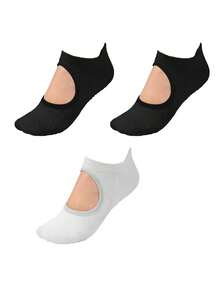 1/2/4/6/8 Pairs Breathable Mesh Yoga Pilates Non-Slip Socks, Ankle Socks For Women, Pure Cotton Sports Boat Socks - Multicolor - View 25