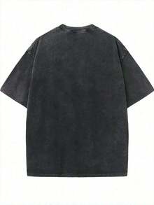 Men's Summer Outfits Streetwear Graphic Tees Vintage Funny T-Shirts Casual Summer Tops Clothes Playeras De Hombre Camisetas Para Hombre Local Style For Women & Men Washed And Used T-Shirt, Front Tito's Handmade Vodka Logo, Back With "AUSTIN TEXAS Tito's HANDMADE Vodka" Circular Text And Brand Logo, Tito's Vodka Theme - Black - View 2