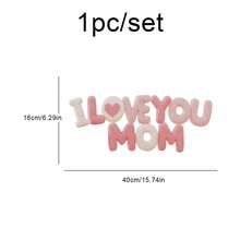 Happy Mother's Day "I LOVE MOM" Felt Photo Prop, Party Decoration Letter Theme Banner Wall Sticker - Mother's Day - View 6