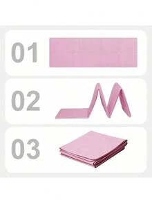 173*61cm EVA Solid Color Yoga Mat, Portable Foldable Pilates Fitness Mat, Home Gym Exercise Equipment - Purple - View 8