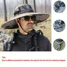 1顶男士宽檐渔夫帽，高品质透气钓鱼、徒步、露营帽 - 漁夫帽 - 查看 9