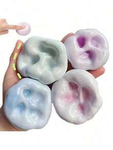 4/6/8/10pcs Super Fun Stress Relief Soft Mochi Balls, Highly Elastic, Gently Press To Bounce Back And Change Color.Handmade, Novelty, Suitable For Office Entertainment, Birthday Parties And Holiday Gatherings.Also Perfect Gifts For Thanksgiving, Easter, Halloween And Christmas.(No Air Pump) - 1PC - 查看 1