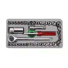 Aimall 40 Piece Set Of Auto Repair Tools, Tool Set, Car Toolbox, Repair Tool, Emergency Socket Combination Wrench - 1 Set - View 13
