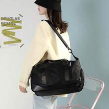 Damväska i nylon med skofack, vattentät weekendväska med justerbar rem för gym och övernattning - Multifärgad - Visa 5