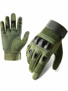 1 Pair Men's Tactical Gloves, Shooting Gloves, Hard Knuckle Protection, Leather Palm, Motorcycle Gloves, Cycling Gloves, Airsoft Gloves, Paintball Gloves, Climbing Training Gloves - Multicolor - View 24