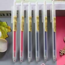 3pcs/Set Matte Finish Push-Button Ballpoint Pen Set, Suitable For Various Users - Sets - View 2