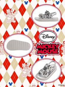 Disney 米奇老鼠授权儿童夏季凉鞋，蝴蝶结装饰，平底凉鞋 - 銀色 - 查看 4