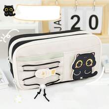 INS风幸运苹果铅笔盒，高品质学生大容量铅笔袋，可爱小众多层抽绳设计文具袋 - 小貓筆袋 - 查看 12