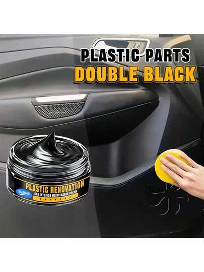 KineShineX Car Plastic Parts Repair Agent, Black Steering Wheel & Dashboard Repair Wax, Car Tire Polishing Agent, Leather Sofa Seat Care Cream, Car Film Care, Car Care & Repair Restoration Paste, Car Paint Repair Paste, Scratch Repair, Make Your Car Look Brand New, Car Care Accessories
