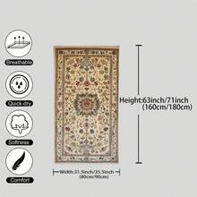 1 件复古花卉印花沙滩巾，柔软舒适轻便，适合旅行、游泳、潜水、冲浪、瑜伽、露营等各种场合，是沙滩必备用品。 - SSTJ10516 - 查看 3