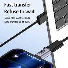 WOWSSYO Alloy Solid Color Material 2 Packs Type-C/Micro Adapter Mini USB 2.0 To USB C Or Micro Adapter 480Mbps High-Speed Data Transfer USB-C To Mini USB Converter For Digital Cameras Hard Drives Recorders Compatible With IPhone Support Charging And Data Transfer Aluminium Alloy For Extra Durability Spring Gift Birthday Anniversary - Silver - View 4