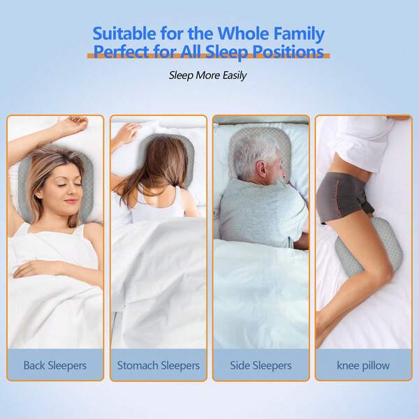 1pc Breathable Perforated Cervical Support Pillow - No Facial Or Head Pressure For Side And Back Sleepers, Skin-Friendly Sleep Promoting Pillow