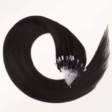 Micro Loop Human Hair Extensions Healthy End Micro Link Micro Ring 50 Pcs/30 G Straight Natural Hair - S2 - View 3