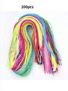 20/50/120 piezas Cuerda de plástico PVC de 100 cm de largo de colores variados para manualidades DIY - Multicolor - Ver 13